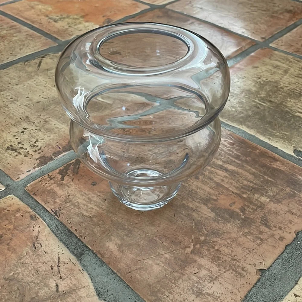 H&M Glass Modernist Decor Vase in Packaging
